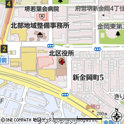 堺市立北図書館周辺の地図