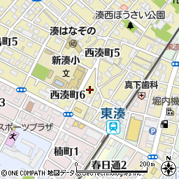 大阪府堺市堺区西湊町6丁周辺の地図