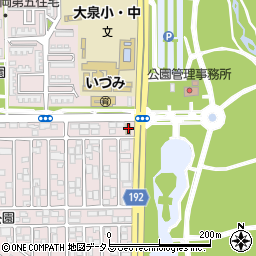 ファミリーマート堺大泉緑地店周辺の地図