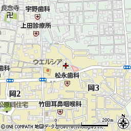 聖教新聞岡販売店周辺の地図