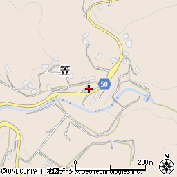 奈良県桜井市笠558周辺の地図