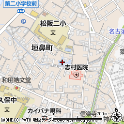 三重県松阪市垣鼻町周辺の地図