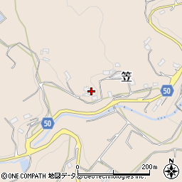 奈良県桜井市笠624周辺の地図