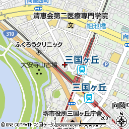 日産レンタカー堺三国ヶ丘駅前店周辺の地図