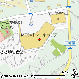 ライトオンラスパ西大和店周辺の地図