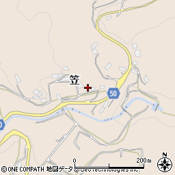 奈良県桜井市笠589周辺の地図