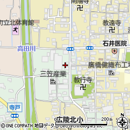 奈良県北葛城郡広陵町南2-4周辺の地図