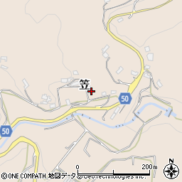 奈良県桜井市笠590周辺の地図