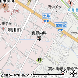 奥野内科医院周辺の地図
