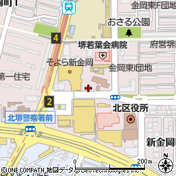 新金岡東校区地域会館・老人集会室周辺の地図