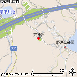 岡山県浅口市金光町上竹707周辺の地図