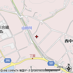 広島県福山市神辺町西中条周辺の地図