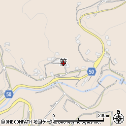 奈良県桜井市笠周辺の地図
