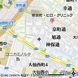 大阪府堺市堺区神保通1-5周辺の地図