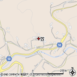 奈良県桜井市笠598周辺の地図