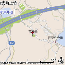 岡山県浅口市金光町上竹705周辺の地図