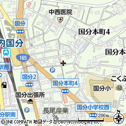 大阪府柏原市国分本町周辺の地図