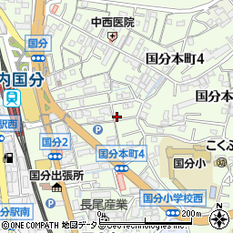大阪府柏原市国分本町周辺の地図