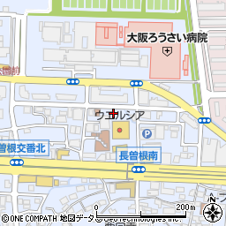 タイムズ大阪労災病院前駐車場周辺の地図
