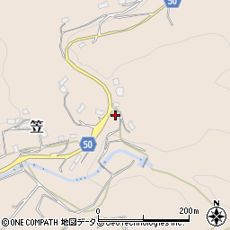 奈良県桜井市笠477-1周辺の地図