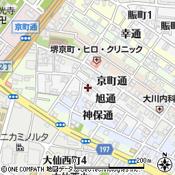 大阪府堺市堺区旭通周辺の地図