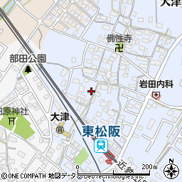 三重県松阪市大津町396-2周辺の地図