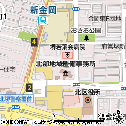 堺市立駐輪場新金岡駅前東第１自転車等駐車場管理室周辺の地図