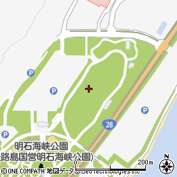 淡路島国営明石海峡公園　芝生広場周辺の地図