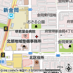 府公社金岡東Ｉ団地２－１０棟周辺の地図