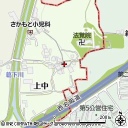奈良県香芝市上中640周辺の地図