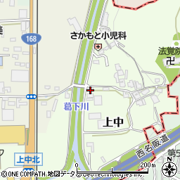 奈良県香芝市上中529周辺の地図