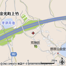 岡山県浅口市金光町上竹733周辺の地図