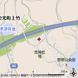 岡山県浅口市金光町上竹736周辺の地図