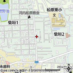 大阪府松原市柴垣周辺の地図