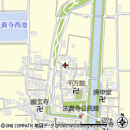 奈良県田原本町（磯城郡）法貴寺周辺の地図