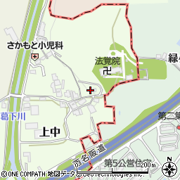 奈良県香芝市上中594-5周辺の地図