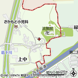 奈良県香芝市上中592-2周辺の地図