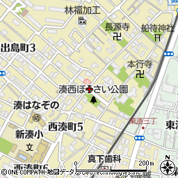 大阪府堺市堺区西湊町周辺の地図