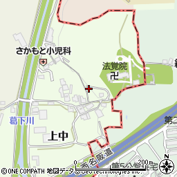 奈良県香芝市上中581-3周辺の地図