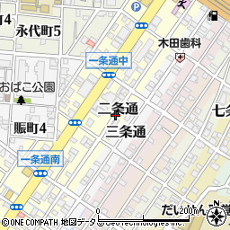 大阪府堺市堺区二条通5周辺の地図