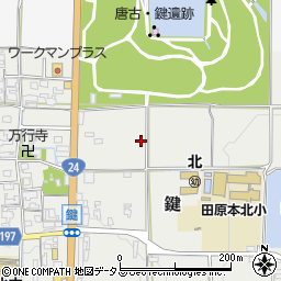 奈良県磯城郡田原本町鍵周辺の地図