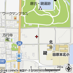 奈良県田原本町（磯城郡）鍵周辺の地図