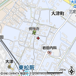三重県松阪市大津町周辺の地図