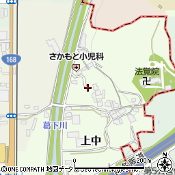 奈良県香芝市上中543-8周辺の地図