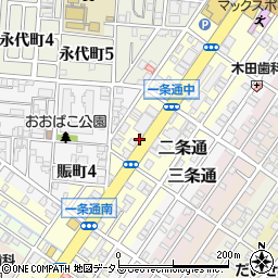 大阪府堺市堺区一条通9周辺の地図