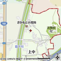 奈良県香芝市上中543-6周辺の地図