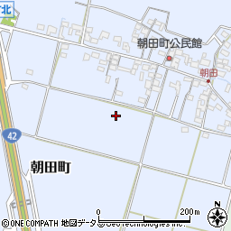 三重県松阪市朝田町周辺の地図