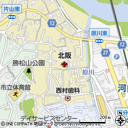 北阪周辺の地図
