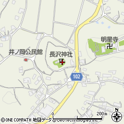 長沢神社周辺の地図