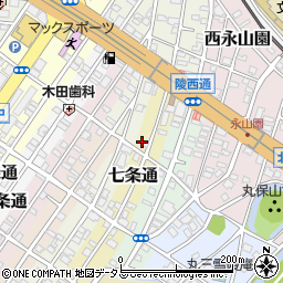 大阪府堺市堺区七条通周辺の地図